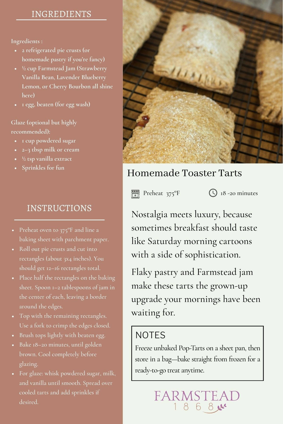 Homemade Toaster Tart with Farmstead Jam
